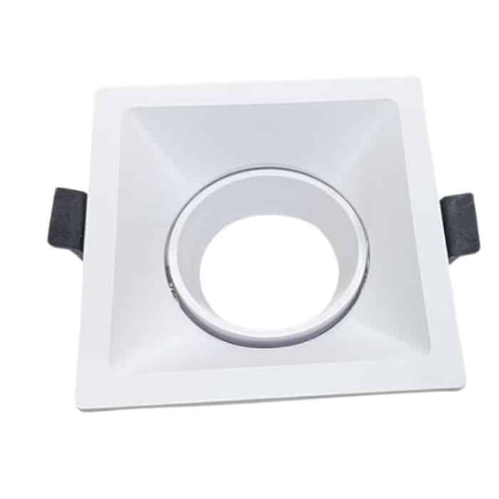 Base empotrar MR16 cuadrada aluminio dirigible blanca