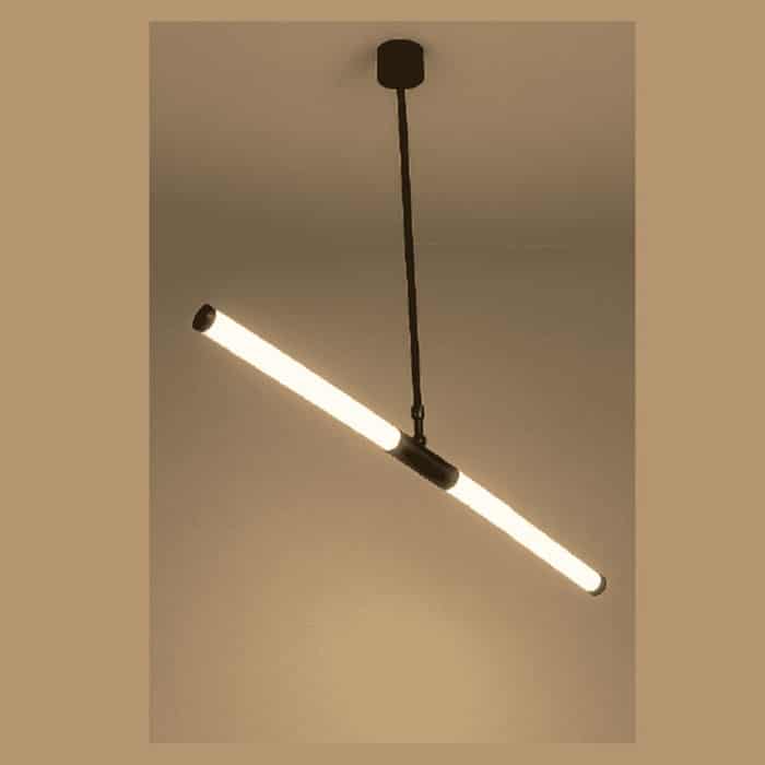 Barrilla con placa y manguera LED 360° negra