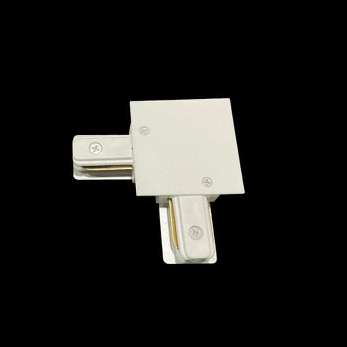 Conector en L riel 2 puntos empotrar blanco