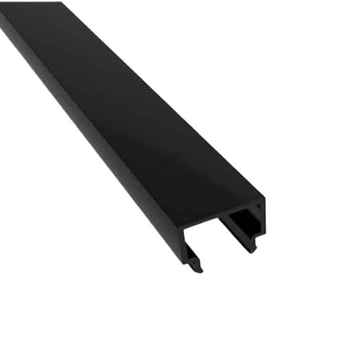 Difusor negro 1M para perfil 19x20mm