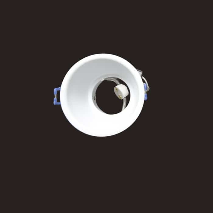 Base MR16 empotrar plástica fija circular blanca