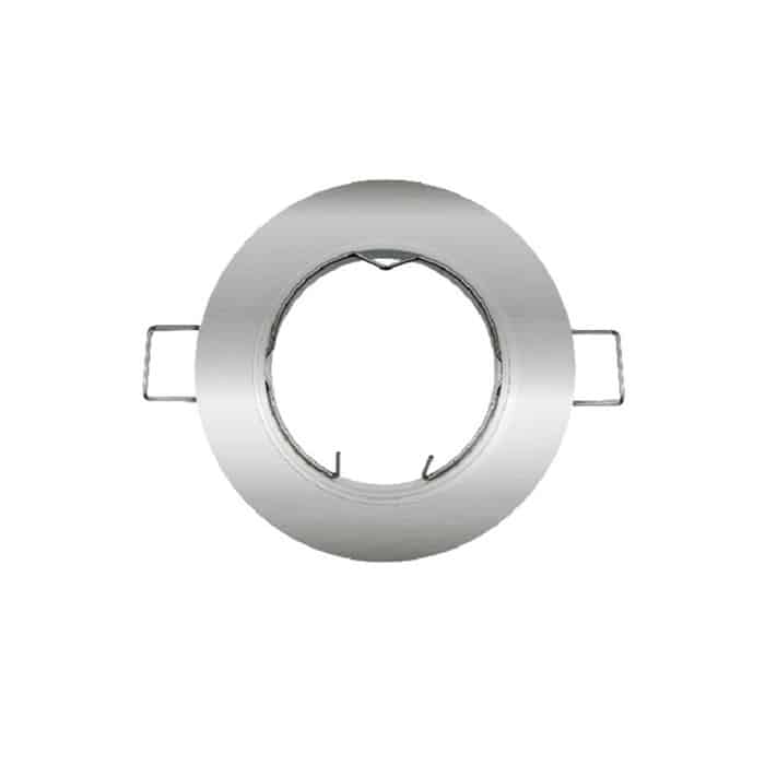 Base MR16 fija circular satinada