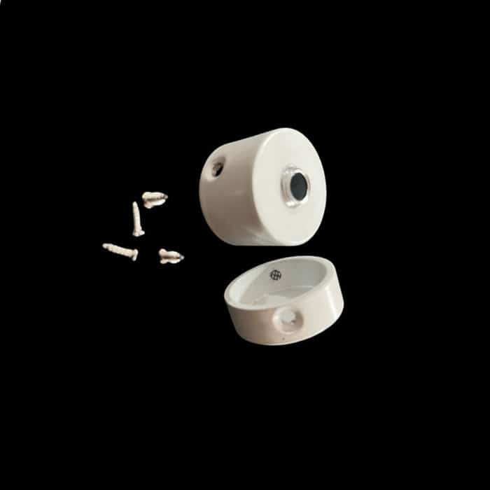 Kit de tapas de extremo metálicas blancas para manguera 22mm