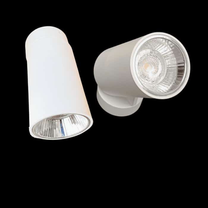 Base MR16 sobreponer circular blanca