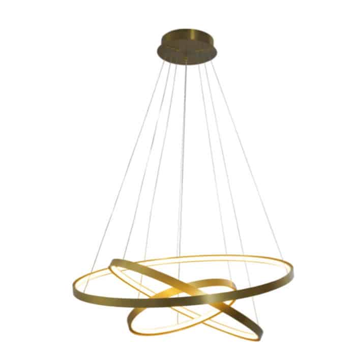 Lámpara Saturno suspendida 48W dorada