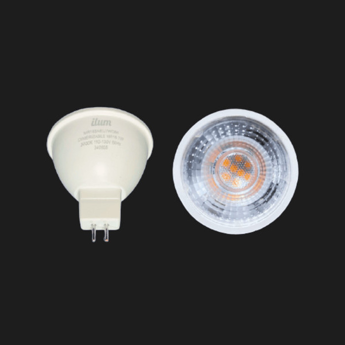 MR16 LED 7W atenuable difusor transparente luz cálida