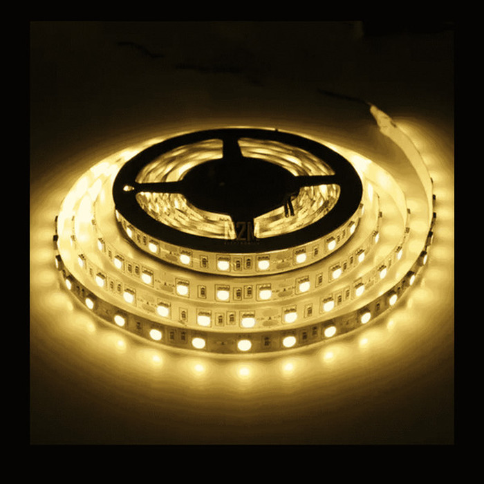 Tira LED 3528 IP65 rollo 5M 12V luz cálida