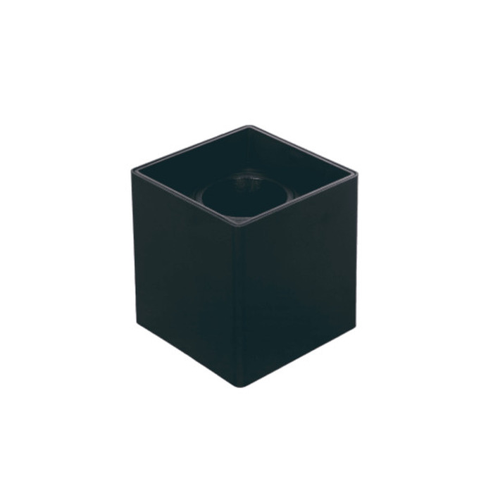 Base MR16 sobreponer cuadrada dirigible negra