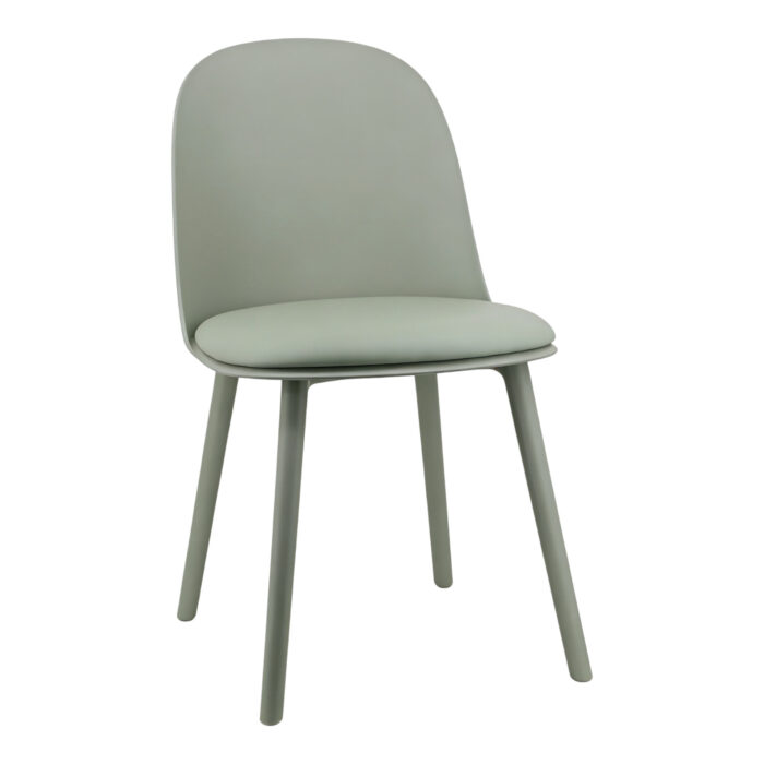 Silla Kea verde vista tres cuartos