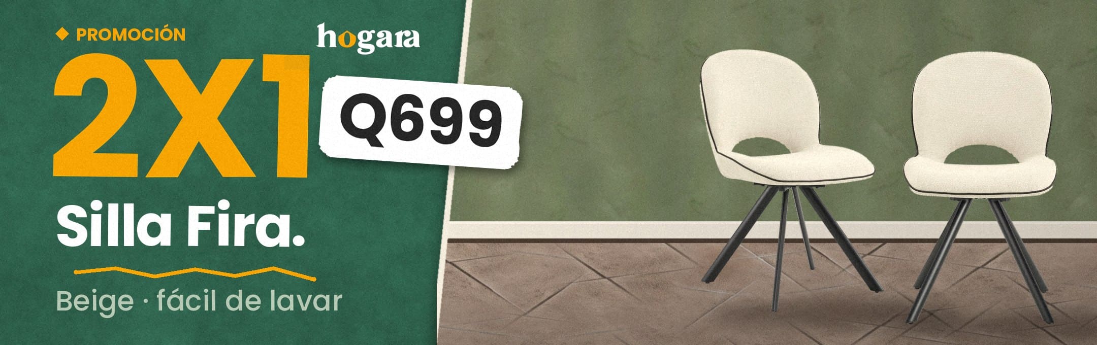 Promoción 2x1 Silla Fira beige Q699