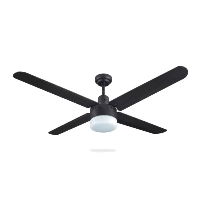 Ventilador de techo industrial 56" negro con luz