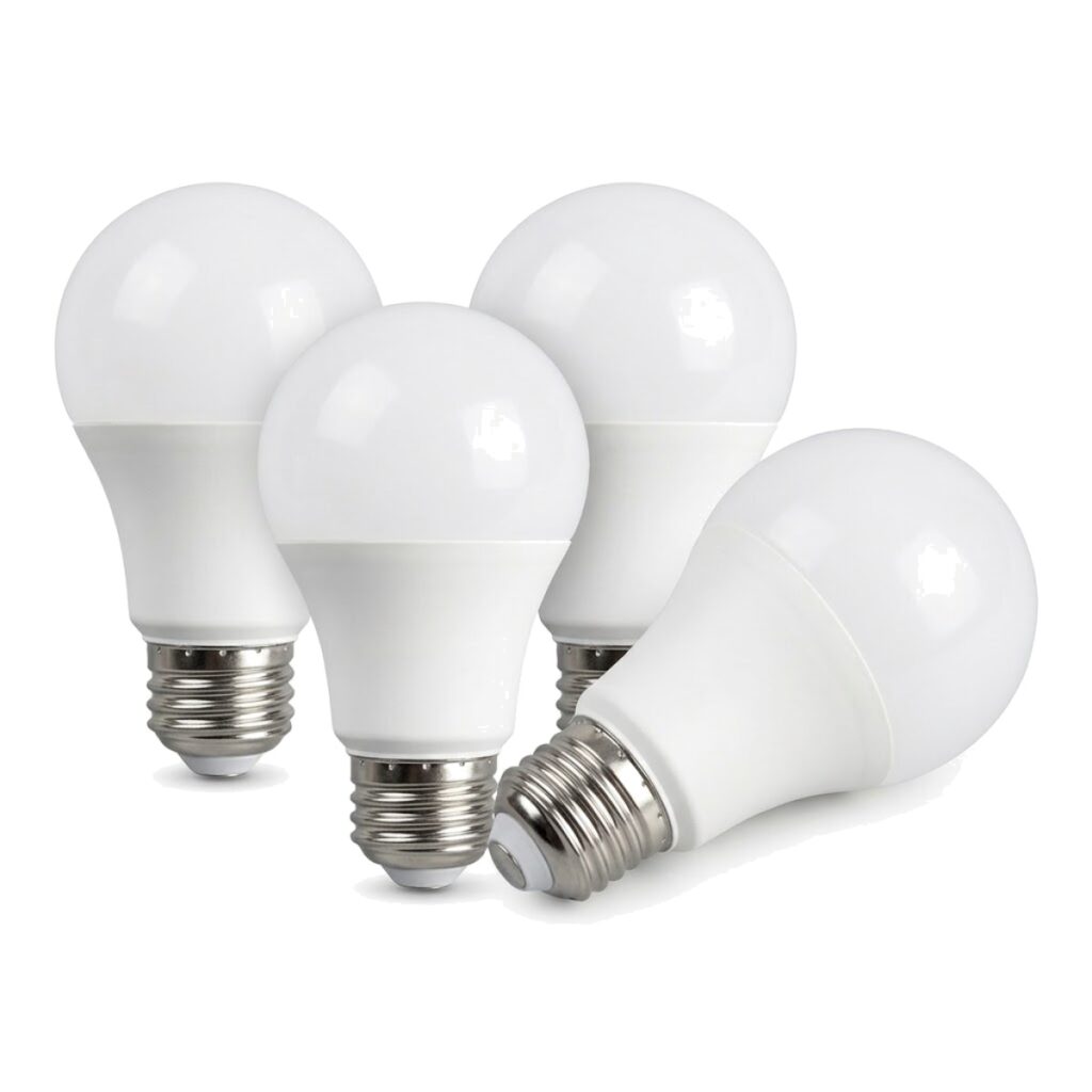 Foco LED A19 9W luz cálida E27 - 4 unidades