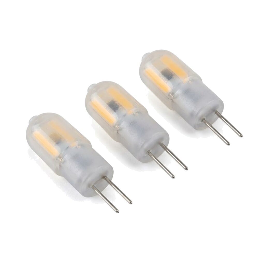 Foco LED G4 bi-pin 12V luz cálida - 3 unidades