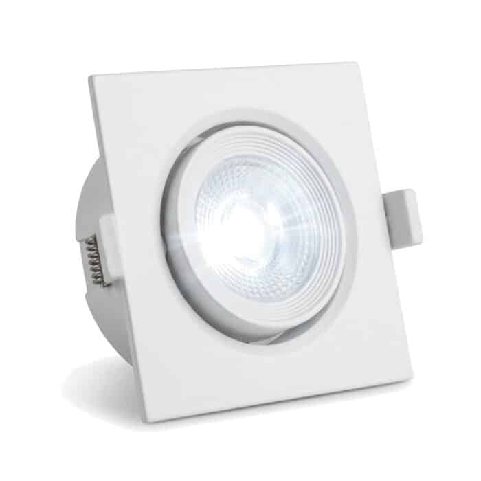Spot LED empotrable cuadrado 5W blanco luz blanca