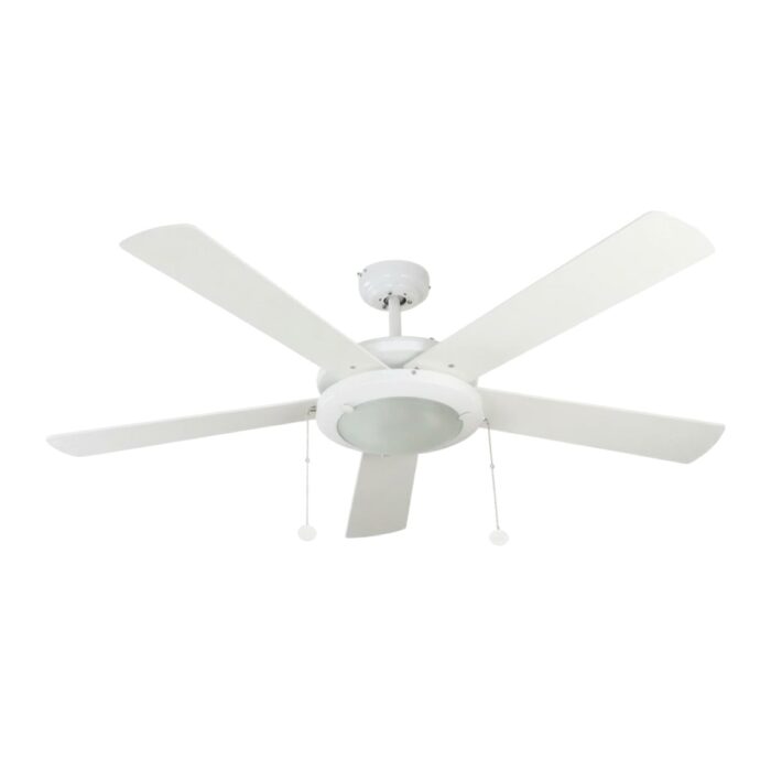 Ventilador de techo 52" blanco con luz